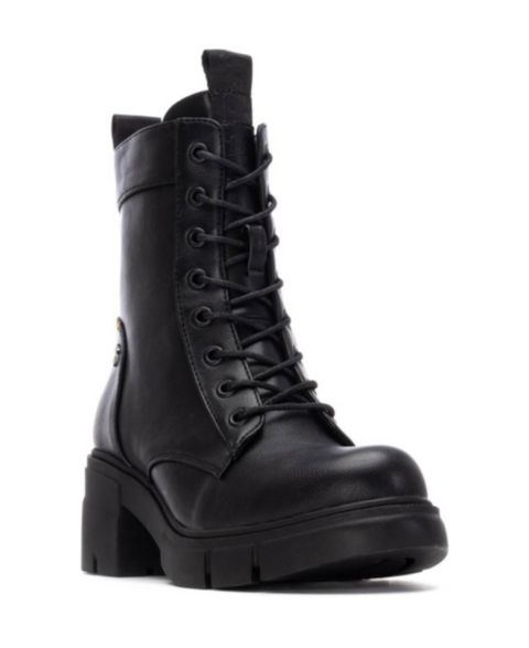 Женские ботинки XTI Block Heel Combat Booties Refresh Collection, цвет: Чёрный