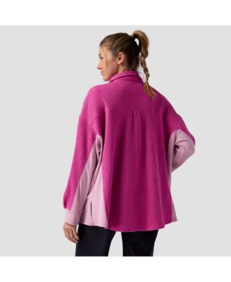 Women's Waffle Button-Up Button Ups