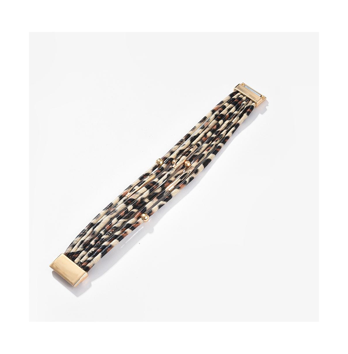 Sohi Women's Leopard Multi-layer Bracelet In Multi