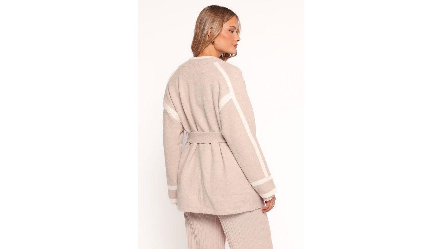 Женские куртки Petal and Pup Maloney Tie Front Coatigan, цвет: Бежевый / Хаки — фото 4