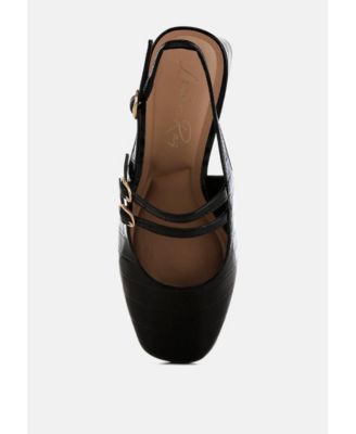 Womens Cananga Block Heel Slingback Sandals