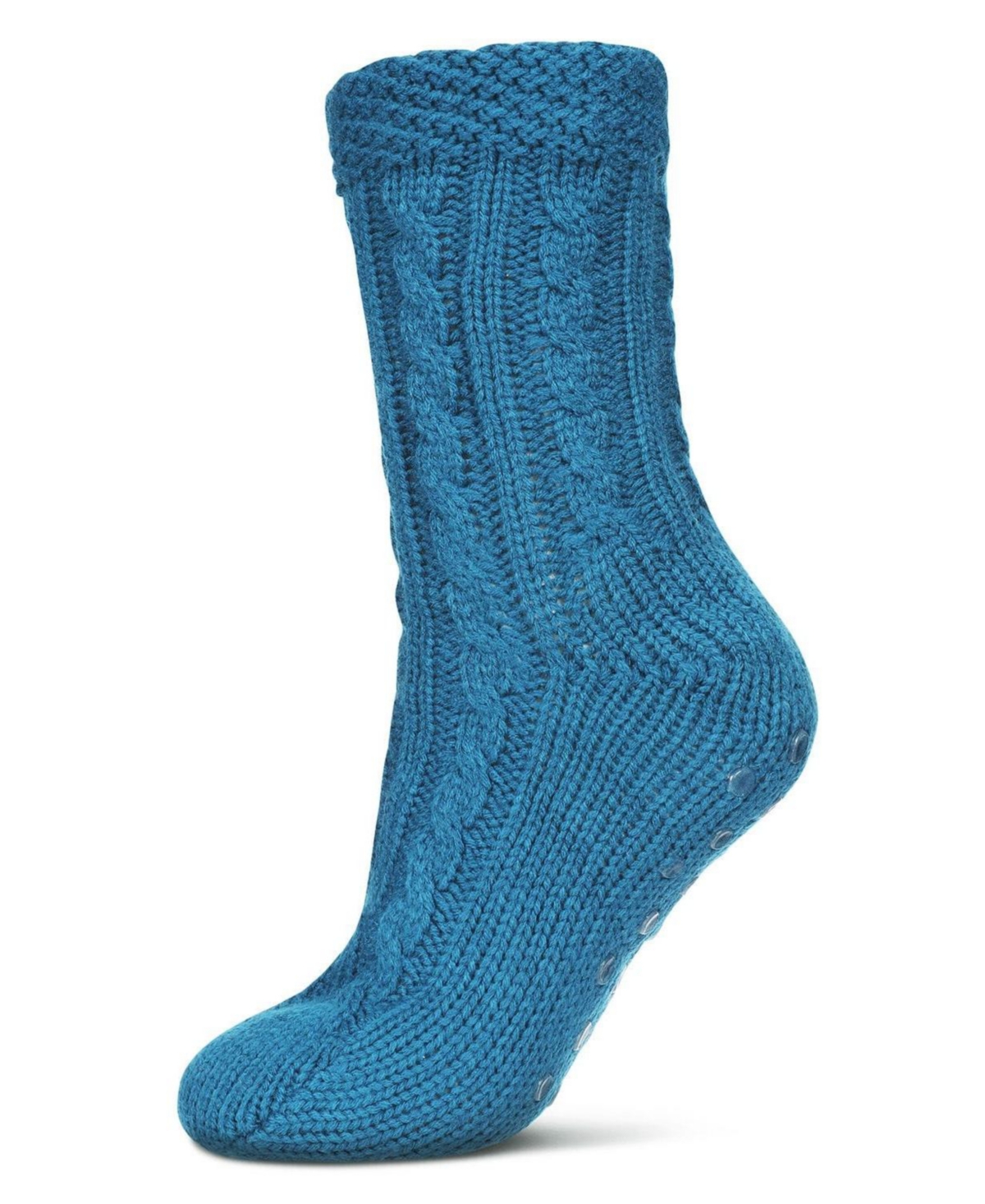 MeMoi Women's Cable Knit Sherpa-Lined Lounge Sock