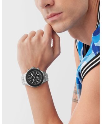 Men's Warrior Tech Chronograph Date Quartz Stainless Steel Bracelet Watch, 47.5mm