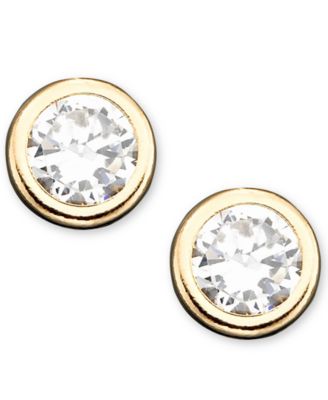 gold cubic zirconia earrings