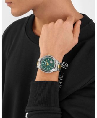 Plein Sport Men's 3 Hand Date Quartz Two Tone Bracelet Watch, 44mm