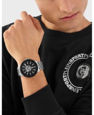 Men's City Rush 3 Hand Date Quartz Stainless Steel Bracelet Watch, 45mm