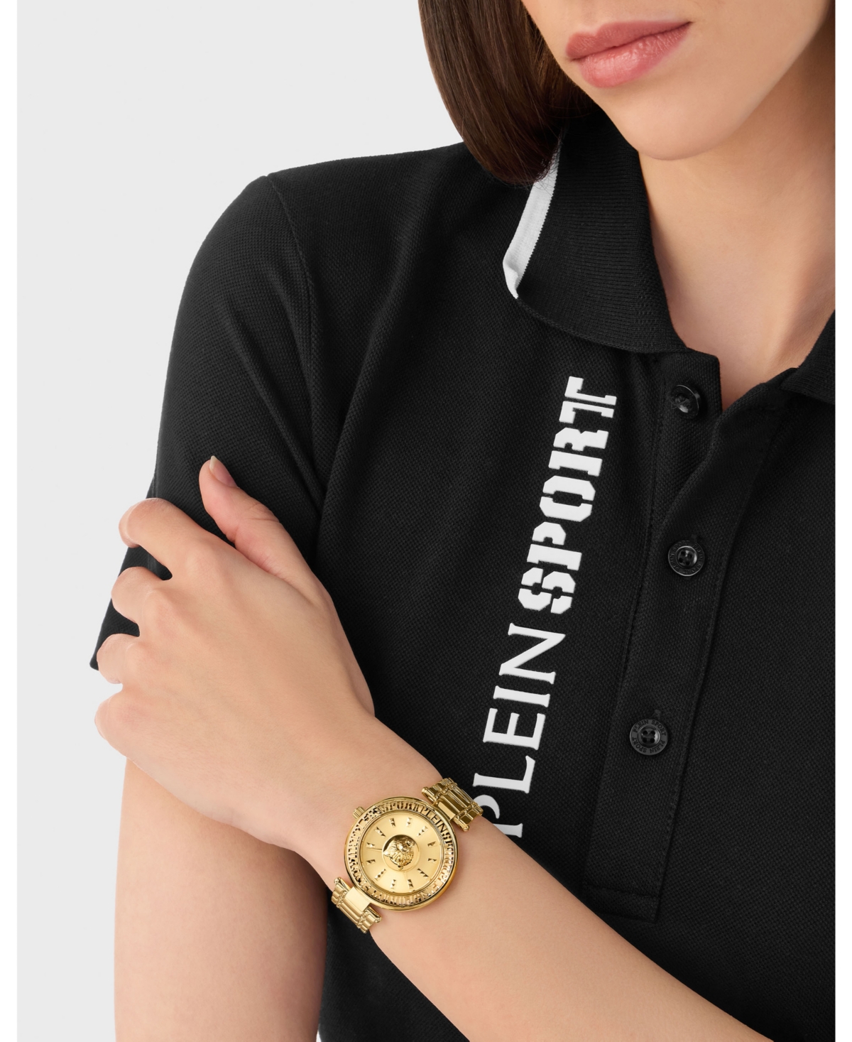 Plein Sport Opium Bracelet Watch With Champagne Sunray Dial In Gold