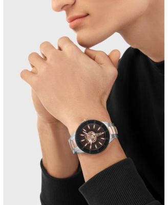 Men's City Rush 3 Hand Date Quartz Two Tone Bracelet Watch, 45mm