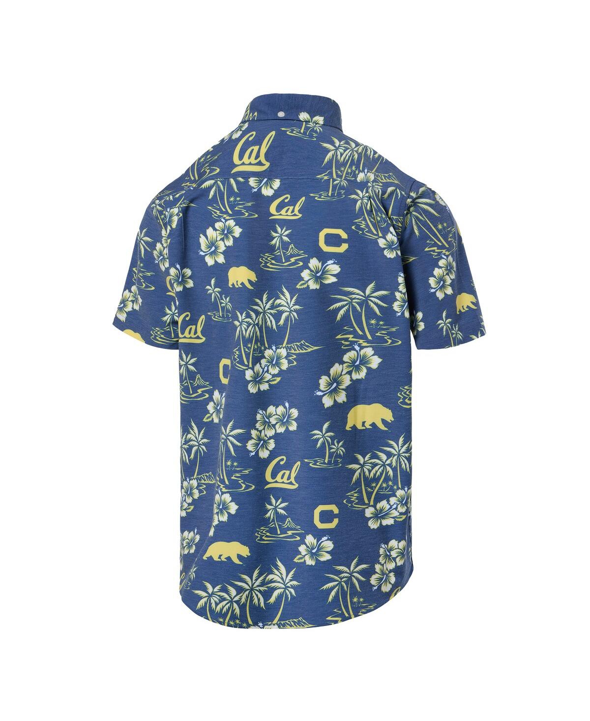 Reyn Spooner Men's Navy Cal Bears Kekai Classic Tri-blend Button-down Shirt In Blue