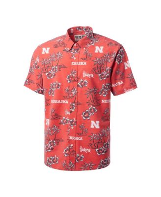 Men's Scarlet Nebraska Huskers Kekai Classic Tri-Blend Button-Down Shirt