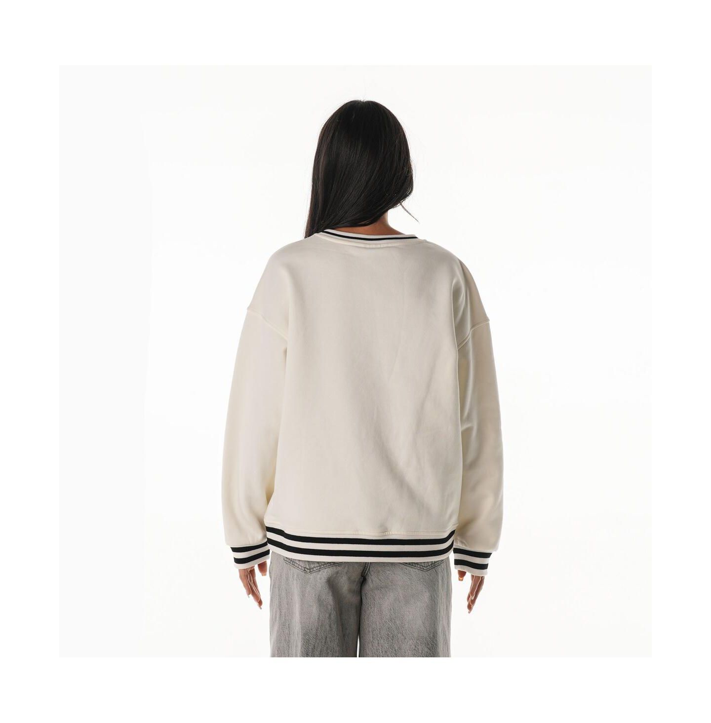 Женская толстовка The Wild Collective Cream New Orleans Saints Oversized Vintage French Terry — фото 3