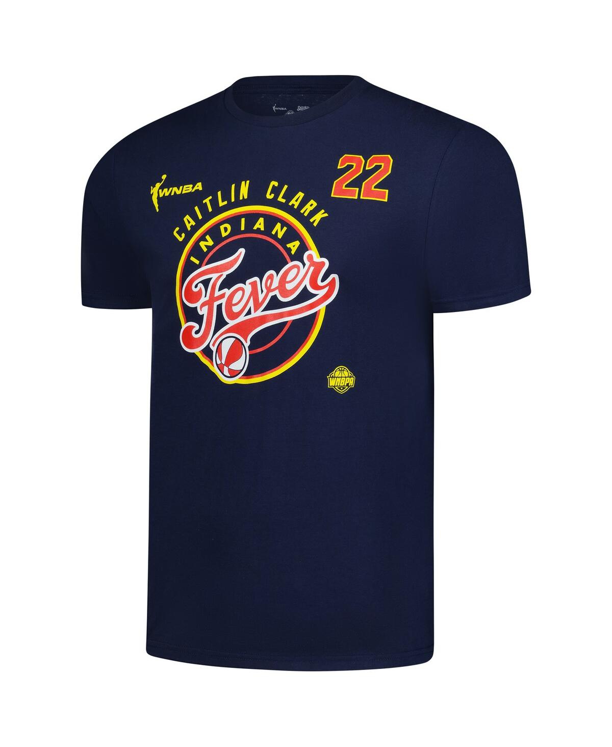Stitches Men's And Women's Caitlin Clark Navy Indiana Fever Dynasty Apparel Player Name Number Logo T-shirt In Blue