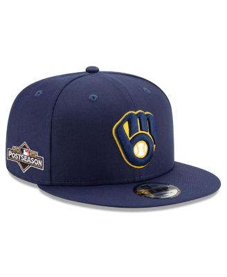 New Era - Men's Navy Milwaukee Brewers 2025 MLB Postseason Side Patch 9FIFTY Snapback Hat