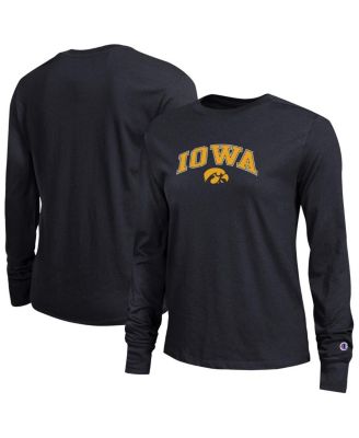 Champion - Women's Black Iowa Hawkeyes Arch Over Logo Long Sleeve T-Shirt