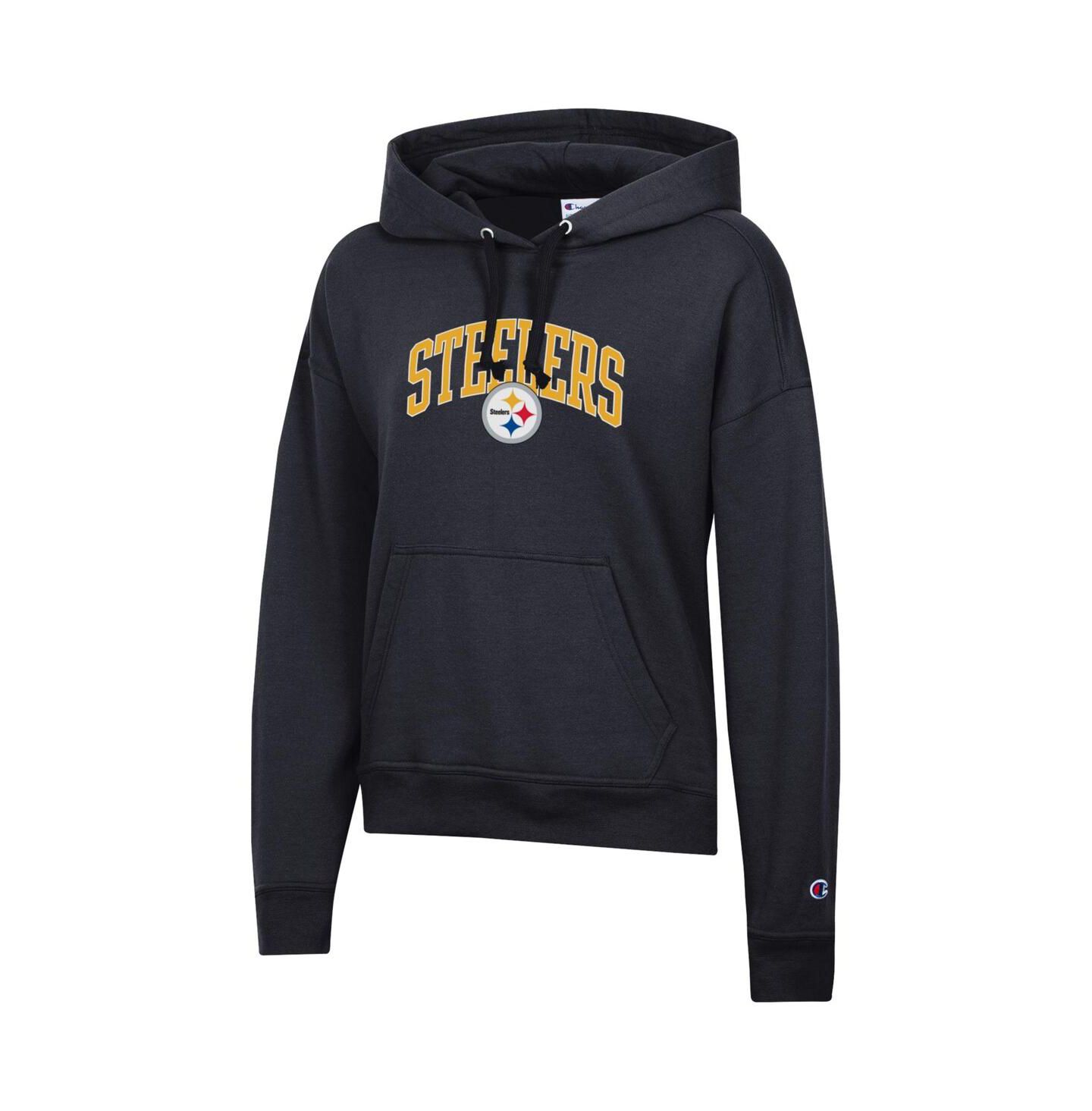 Женское худи Champion Black Pittsburgh Steelers Power Blend — фото 3