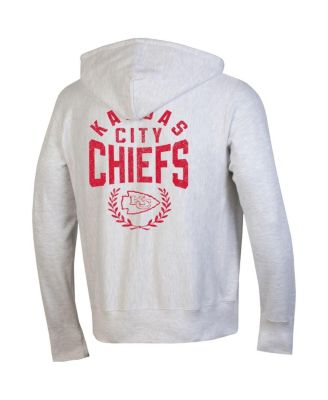 Men's Heather Gray Kansas City Chiefs Reverse Weave Full-Zip Hoodie