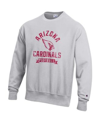 Men's Heather Gray Arizona Cardinals Reverse Weave Fleece Pullover Sweatshirt