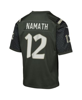 Big Boys and Girls Joe Namath Gotham Green New York Jets 2025 Rivalries Collection Retired Player Game Jersey
