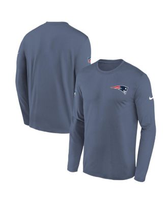 Nike - Big Boys and Girls Storm Blue New England Patriots 2025 Rivalries Collection Sideline Legend Dri-FIT Long Sleeve T-Shirt