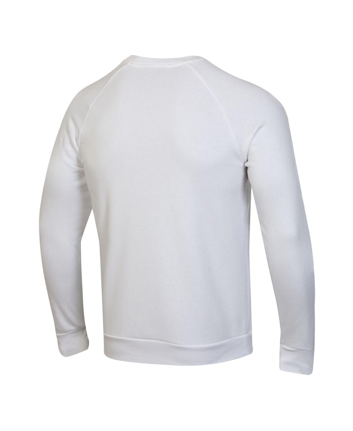 Under Armour Men's White Notre Dame Fighting Irish Sideline Rival Fleece Crewneck Sweatshirt In Multi