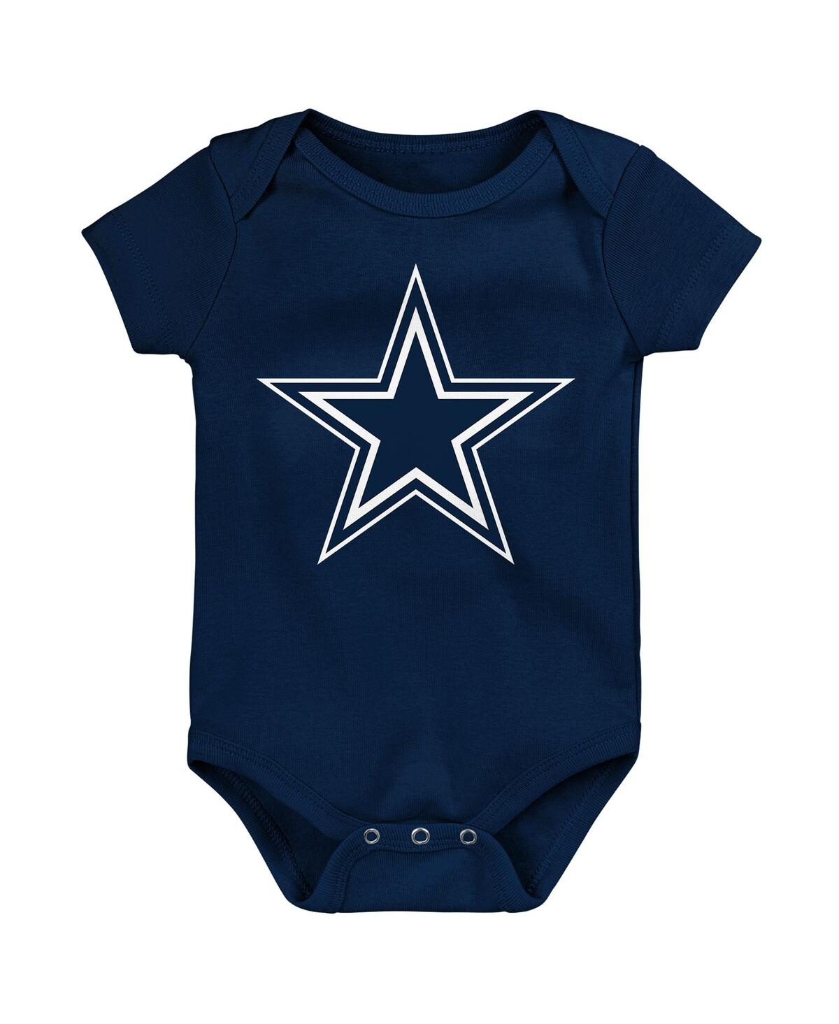 Outerstuff Newborn 3-piece Dallas Cowboys Little Tike Bodysuit Set In Multi