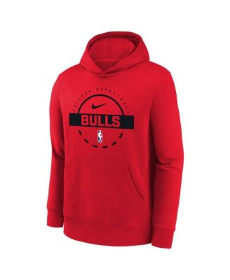 Big Boys and Girls Red Chicago Bulls 2025/26 Club Fleece Practice Hoodie