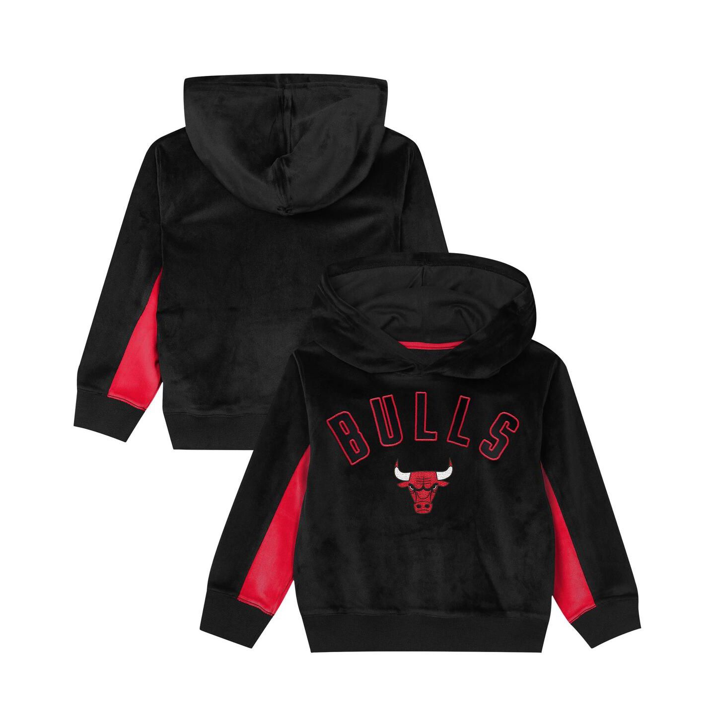 Худи Outerstuff Black Chicago Bulls Velour для мальчиков — фото 1