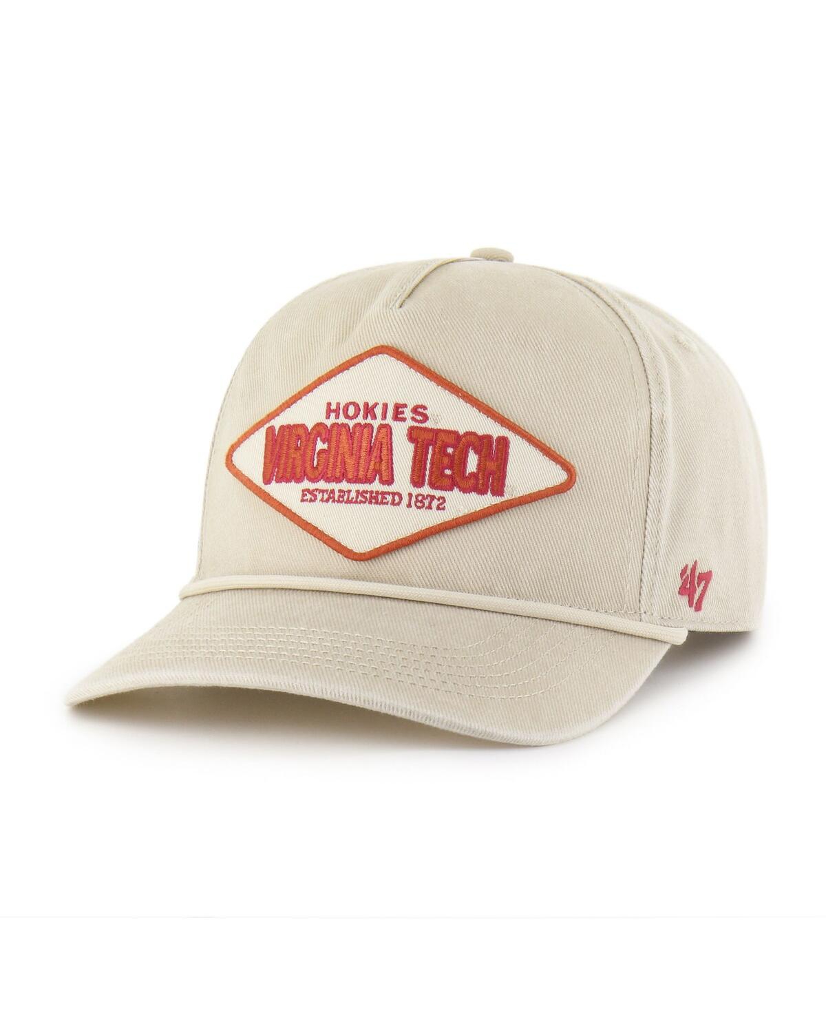 47 Brand Men's And Women's Cream Virginia Tech Hokies Outdoorsmen Cairn Hitch Adjustable Hat In White