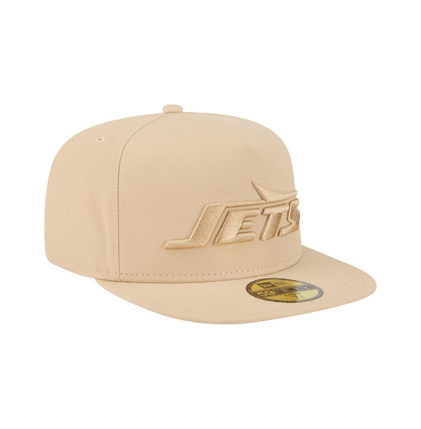Мужские головные уборы New Era Beige New York Jets Color Pack A-Frame 59FIFTY Fitted Hat — фото 2
