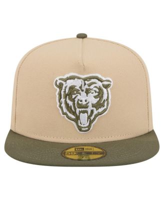 Men's Light Beige/Olive Chicago Bears Color Pack A-Frame 59FIFTY Fitted Hat