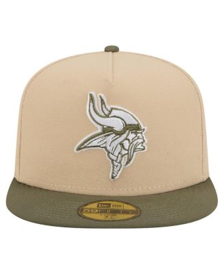 Men's Light Beige/Olive Minnesota Vikings Color Pack A-Frame 59FIFTY Fitted Hat