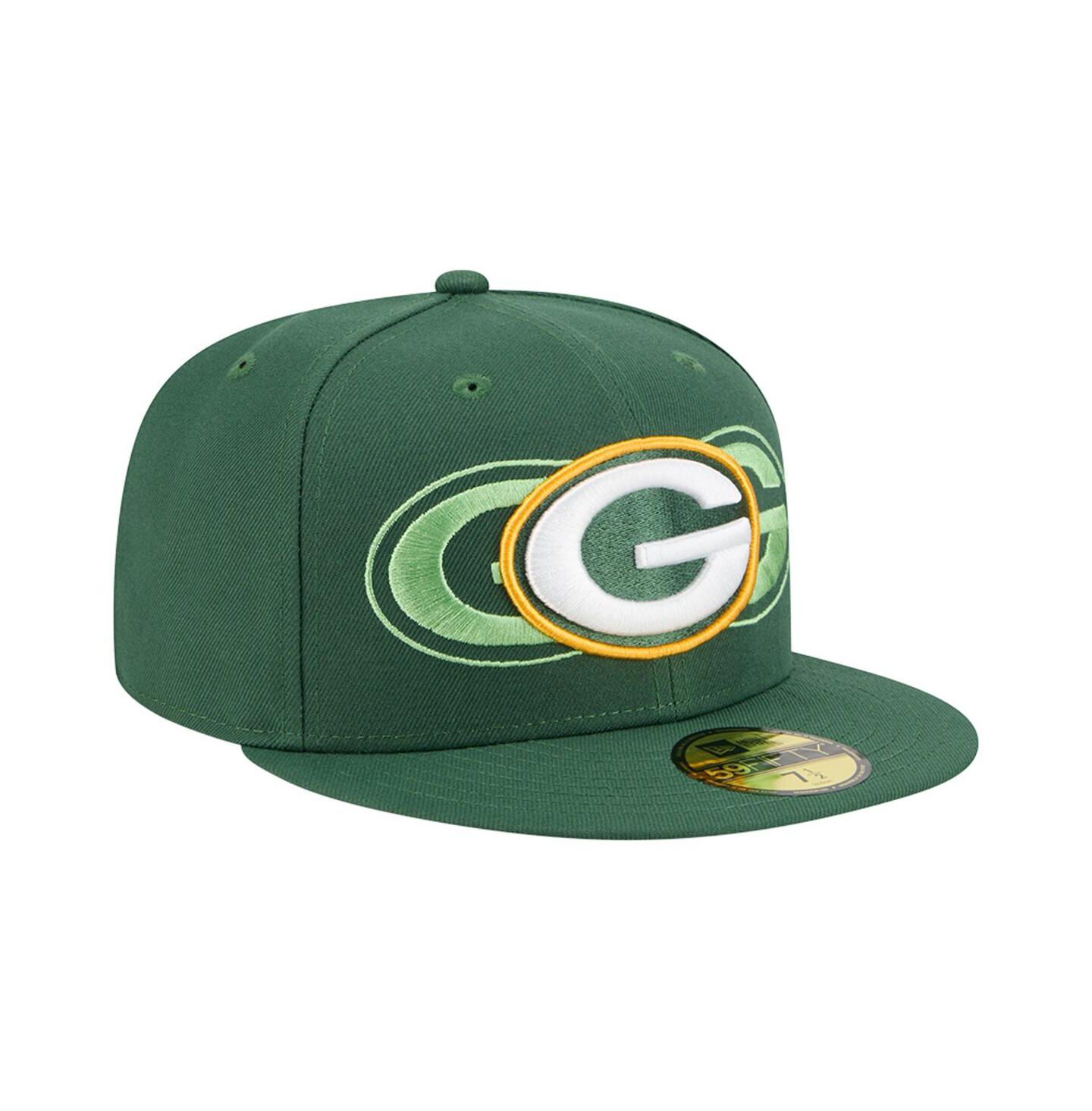 Мужская кепка New Era Green Bay Packers Tri-Hit 59FIFTY Fitted Hat — фото 3