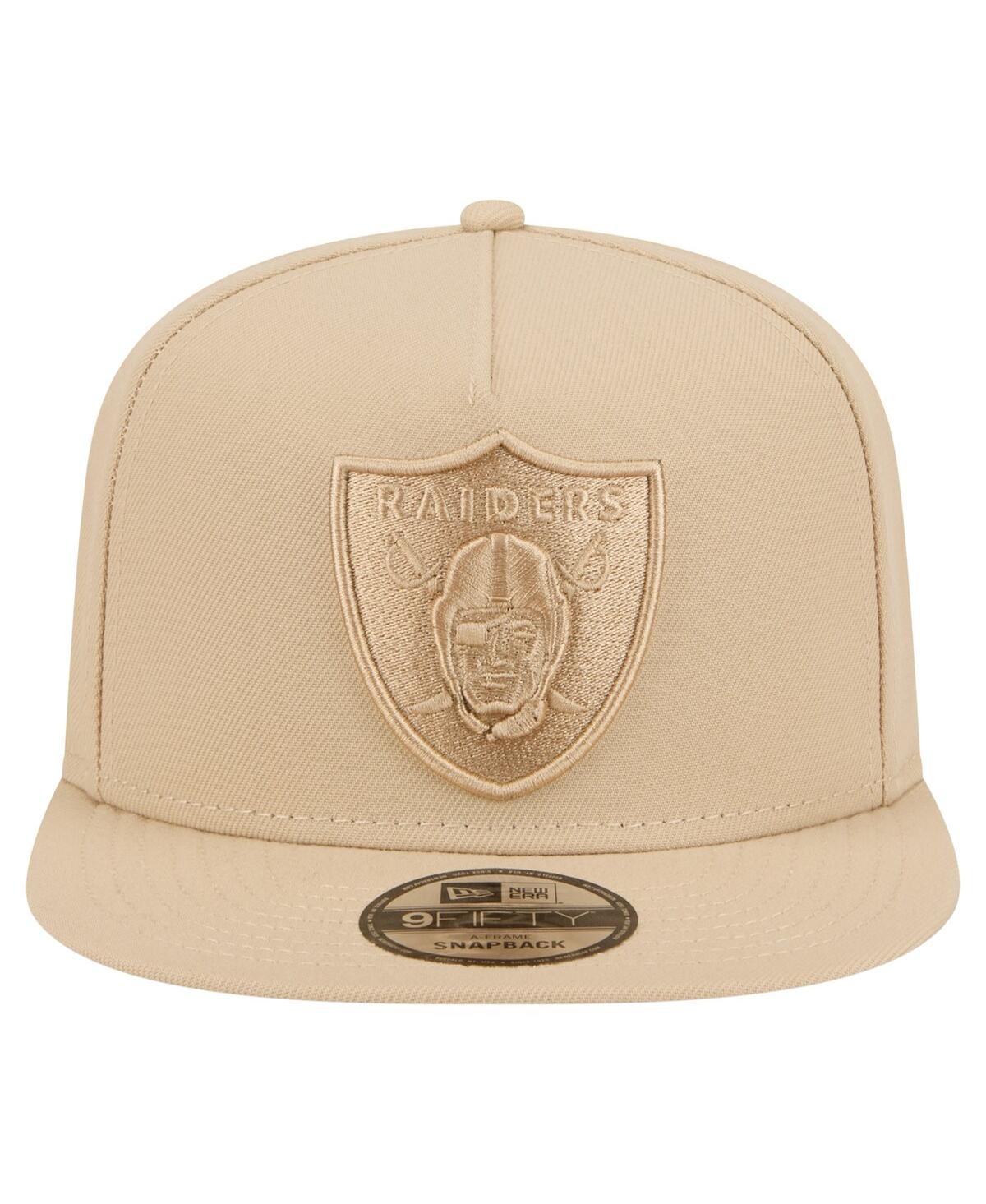 New Era Men's Light Beige Las Vegas Raiders Color Pack A-frame 9fifty Snapback Hat In Multi