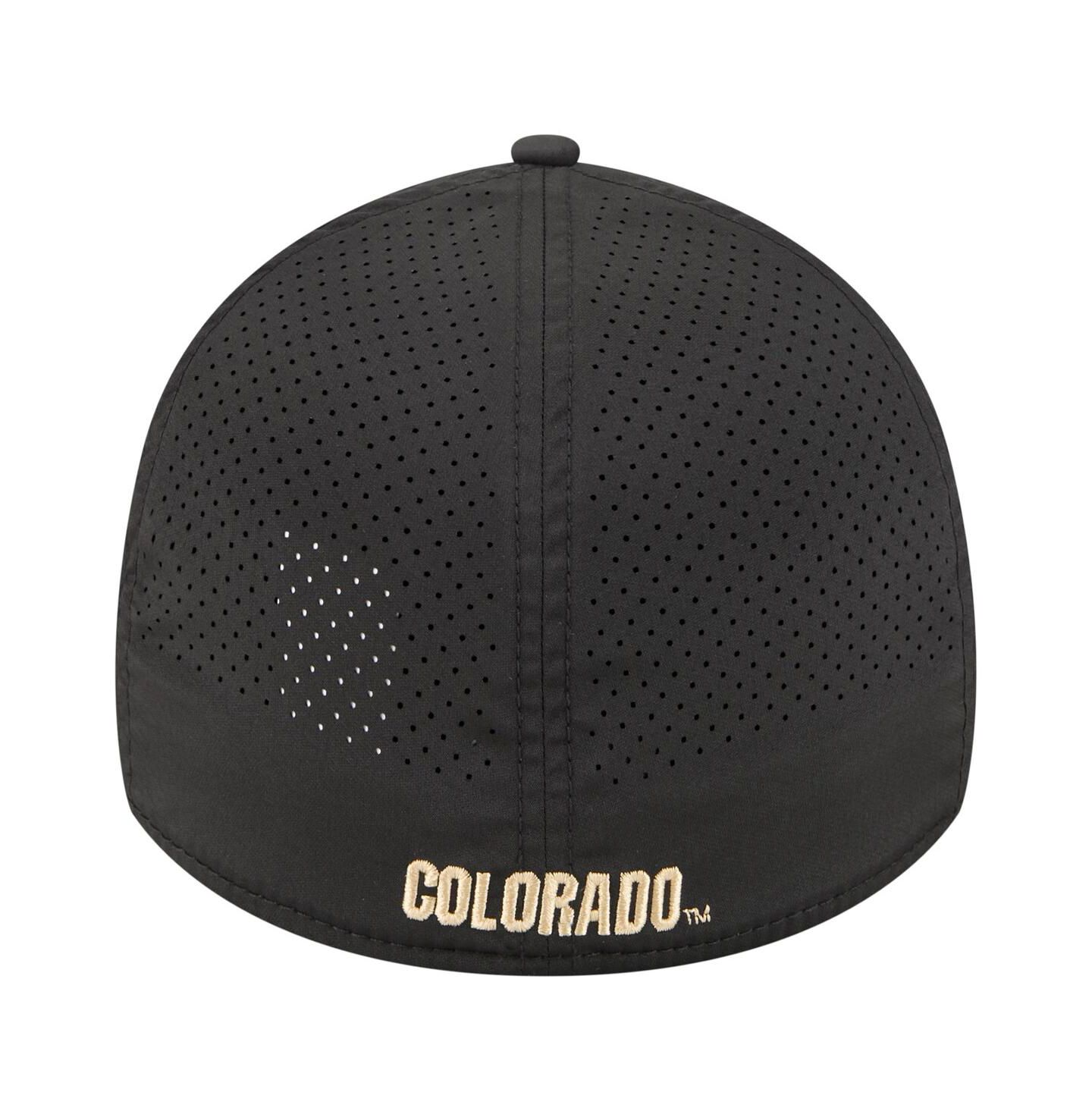 Мужская кепка New Era Black Colorado Buffaloes Rope 39THIRTY Flex Hat — фото 3