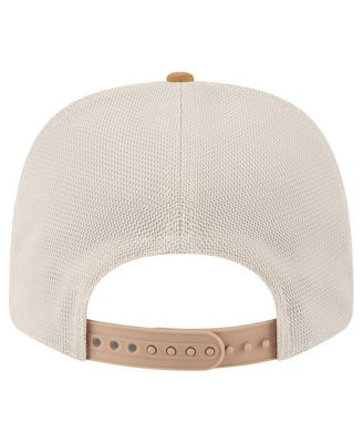 Men's Tan/Light Brown Chicago Blackhawks Two-Tone Trucker 9SEVENTY Stretch Snap Adjustable Hat