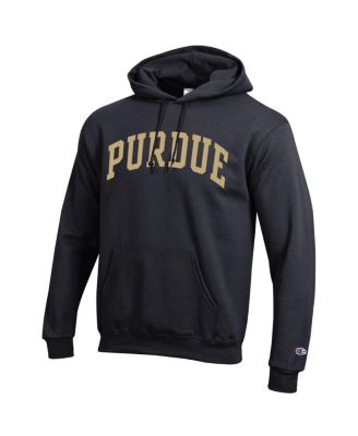 Men's Black Purdue Boilermakers Basic Arch Fleece Pullover Hoodie