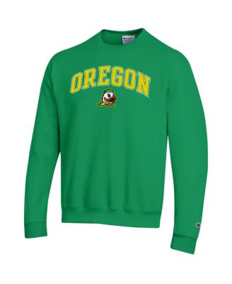 Men's Green Oregon Ducks Arch Over Logo Pullover Sweatshirt