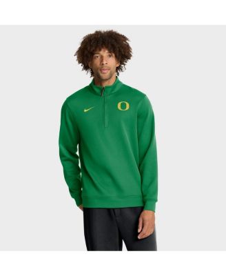 Nike - Men's Green Oregon Ducks 2025 Coaches Premium Dri-FIT Half-Zip Pullover Hoodie