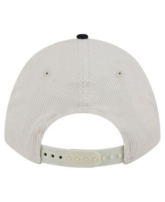 Men's Cream/Black Cincinnati Bengals Head Two-Tone Sided Corduroy 9FORTY A-Frame Adjustable Hat