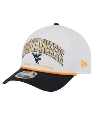 New Era - Men's White/Navy West Virginia Mountaineers Arch Two-Tone Rope 9FORTY A-Frame M-Crown Adjustable Hat