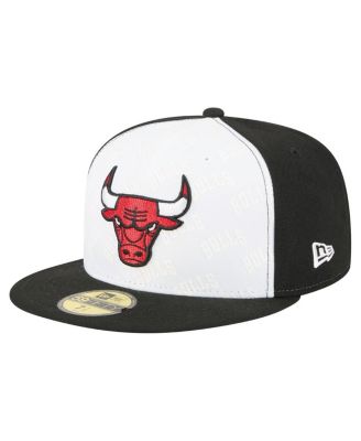 New Era - Men's White/Black Chicago Bulls Repeat 59Fifty Fitted Hat