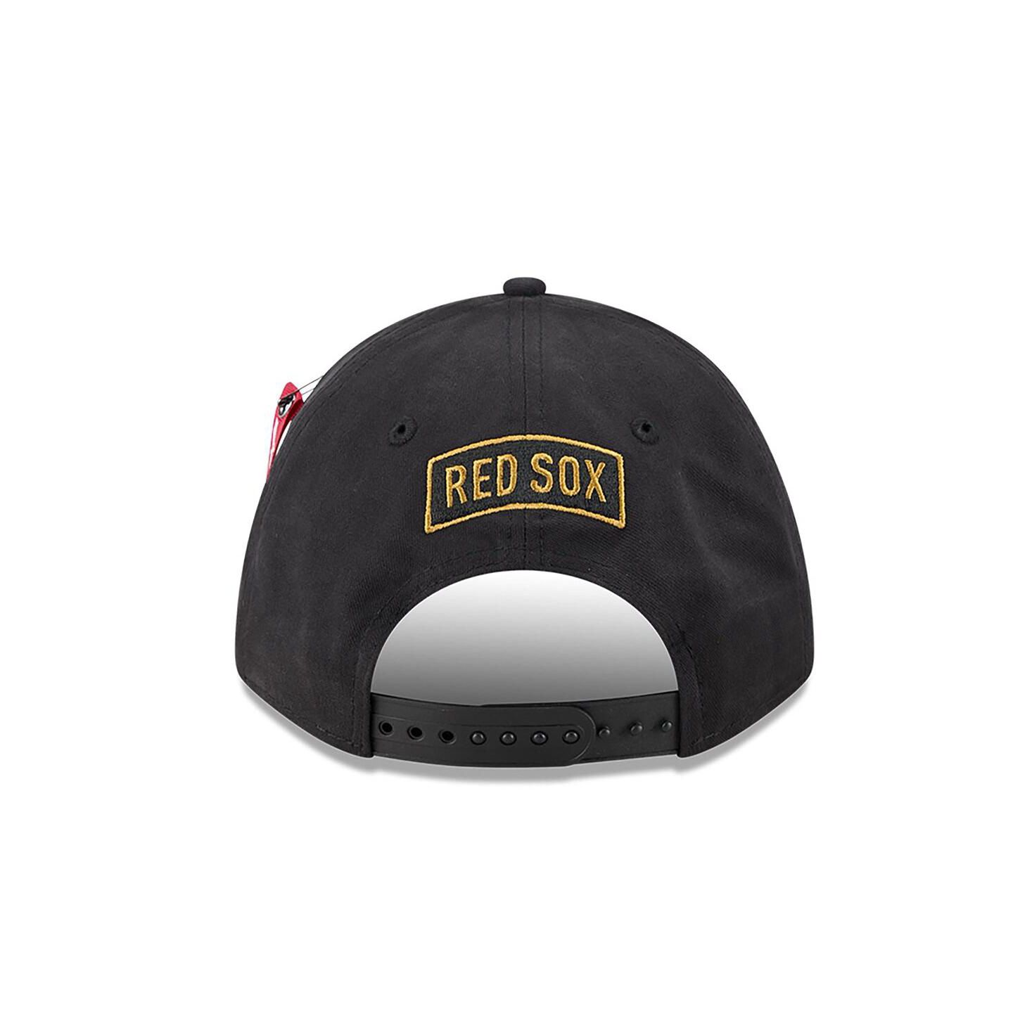 Мужская кепка New Era Black Boston Red Sox A-Frame 9FORTY Adjustable Hat — фото 2