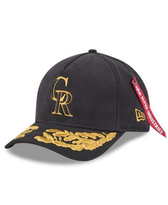 Men's Black Colorado Rockies A-Frame 9FORTY Adjustable Hat