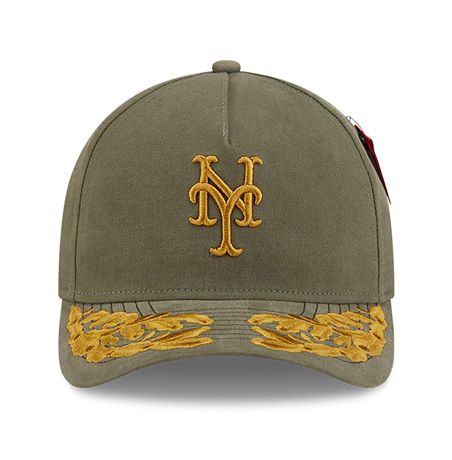 Мужская кепка New Era Olive New York Mets A-Frame 9FORTY Adjustable Hat — фото 2