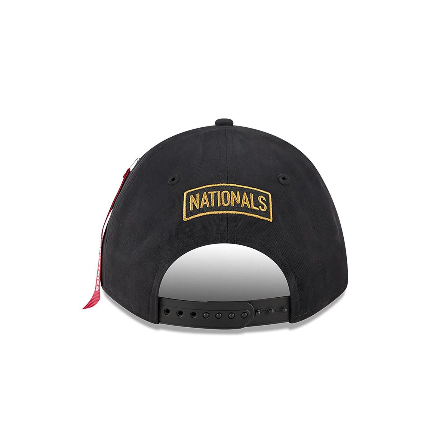 Мужская кепка New Era Black Washington Nationals A-Frame 9FORTY Adjustable Hat — фото 4
