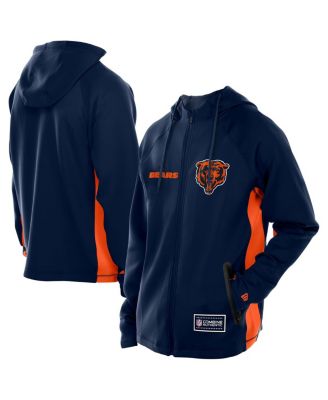 New Era - Men's Navy Chicago Bears Combine Authentic Raglan Scuba Full-Zip Hoodie
