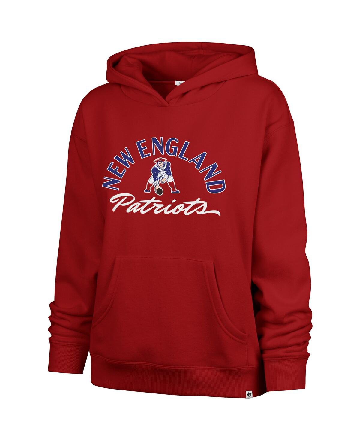47 Brand Women'sâ Red New England Patriots Whirlwind Naomi Pullover Hoodie In Red