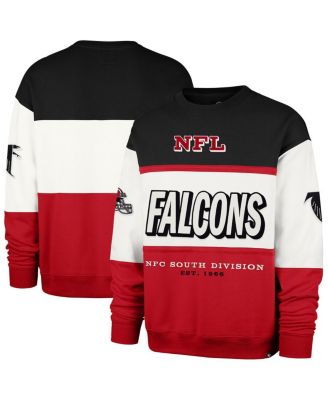 '47 Brand - Men's Black/Red Atlanta Falcons Throwback Breeze Maximalist Sweatshirt