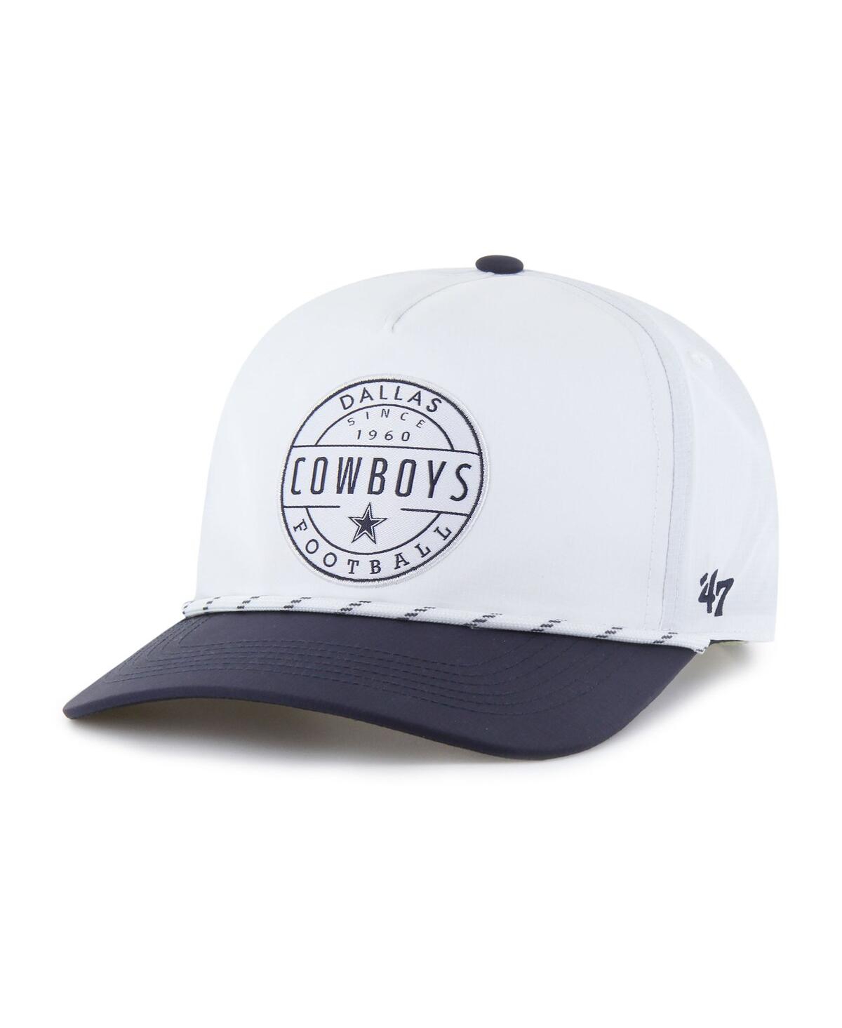 47 Brand Men's White/navy Dallas Cowboys Suburbia Hitch Two-tone Adjustable Hat In White