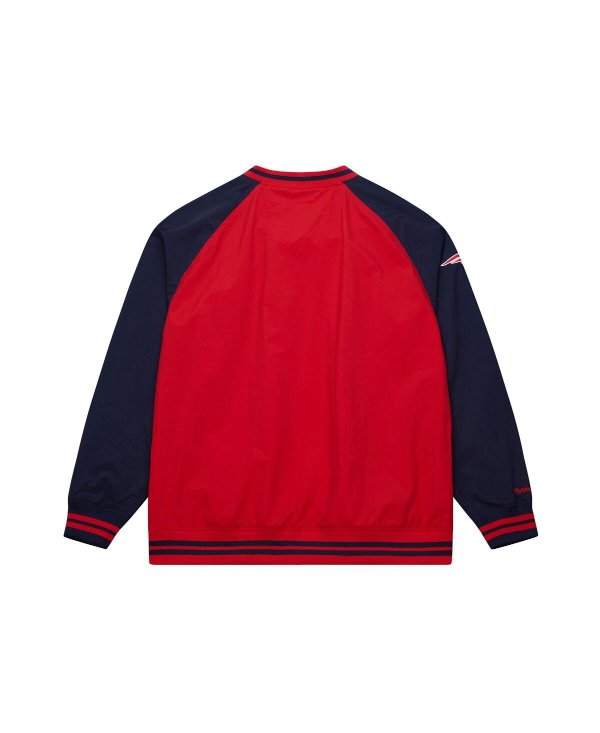 Mitchell & Ness Men's Red New England Patriots Raglan Jacket In Red